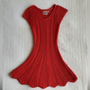 Anthropologie Rosie Neira Sweater Dress in Coral